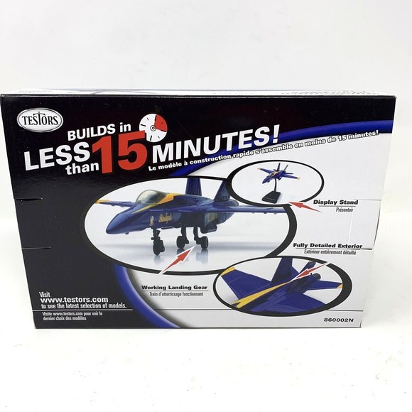 Testors InAir E-Z Build Model Kit F-18 Hornet Blue Angels 1:72 Scale - Picture 2 of 6